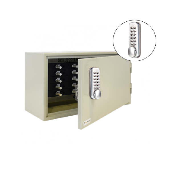 CodeLocks - Key Control Hook Key Control Cabinet w/ CL160 - Self Closing - Mechanical Lock - Tubular Mortise Latch - Hold Back Feature - QuickCode - Optional Cabinet Size - UHS Hardware