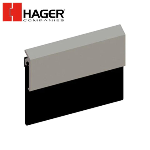 Hager - 754S - Door Bottom - Sweep - 36" - Clear - Neoprene Insert
