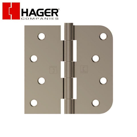 Hager - 1816 - Full Mortise - 5-Knucke - Square Corner x 5/8" Radius - Plain Bearing With Fasteners - 4" x 4" - Optional Finish