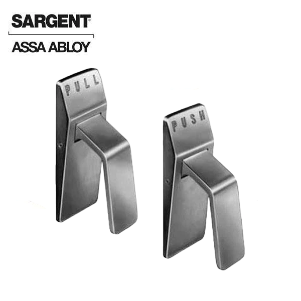 Sargent - 114P - Push/Pull Trim - Hospital Latch - Left Handed - 5" Backset - UL Listed - ANSI Strike - US26D - Satin Chrome - UHS Hardware