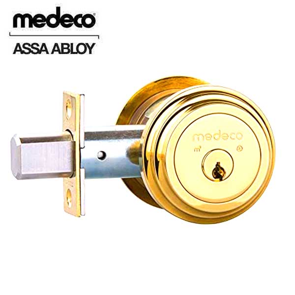 Medeco - 11TR604 - Maxum Residential Deadbolt - Single Cylinder - 2-3/4 - 6-Pin - Gold - UHS Hardware