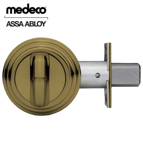 Medeco - Maxum Residential BiAxial - M3 - Single Deadbolt - 2-3-8" Backset - 09 - Antique Brass - DLT Keyway - UHS Hardware