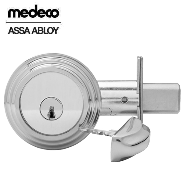 Medeco - Maxum Residential BiAxial - Captive Deadbolt - 2 3/8" Backset - Satin Nickel - Grade 1 - UHS Hardware