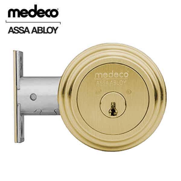 Medeco - 11TR624 - Maxum M3 Residential Deadbolt Lock - Dbl Cylinder - 2-1/4"Backset - 5 Pin - 05 - Bright Brass - UHS Hardware