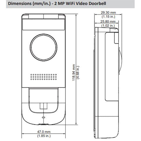 Dahua / IP Camera Kit / 5 4MP Mini Eyeball / Wi-Fi Video Doorbell / 2.8 mm Fixed Len / 8-Channel / 4k NVR / 2TB HDD / IP67 / Starlight / DH-N484E62A - UHS Hardware