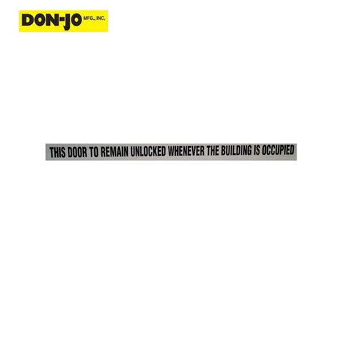 Don-Jo - DD 5 - Door Decal - UHS Hardware