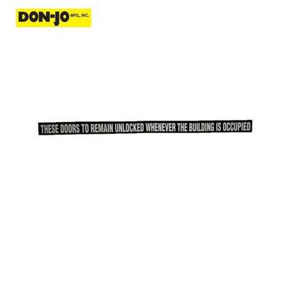 Don-Jo - DD 6 - Door Decal - UHS Hardware