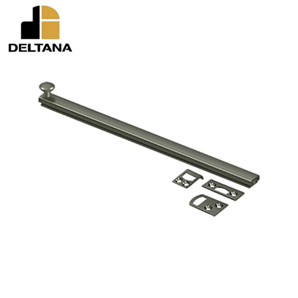 Deltana - 12" Surface Bolt - Concealed Screw - Heavy Duty - Optional Finish