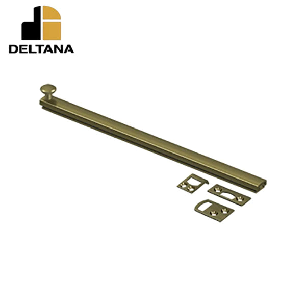 Deltana - 12" Surface Bolt - Concealed Screw - Heavy Duty - Optional Finish