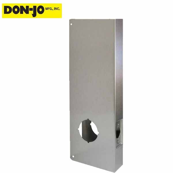 Don-Jo - Wrap Plate #14 - 2-3/4" -1-3/4" Doors - Silver (14-S-CW) - UHS Hardware