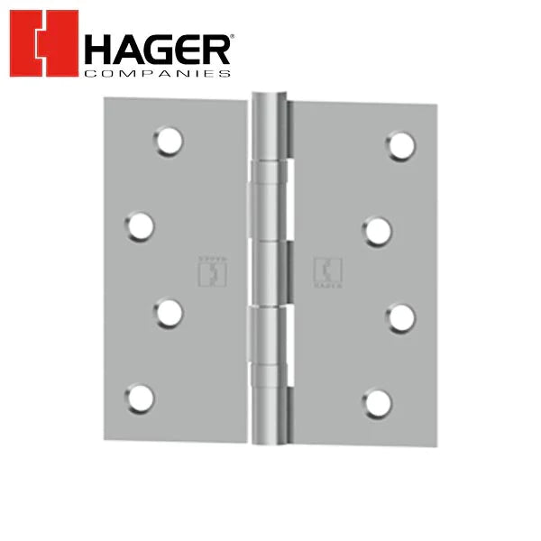 Hager - BB1741 - 5-Knuckle - Square Corner - Ball Bearing Hinges With Fasteners - Optional Size - Optional Finish