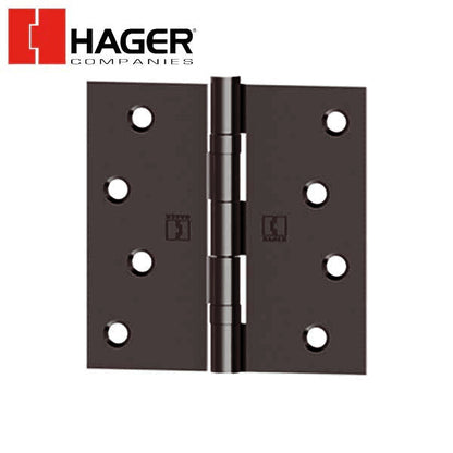 Hager - BB1741 - 5-Knuckle - Square Corner - Ball Bearing Hinges With Fasteners - Optional Size - Optional Finish