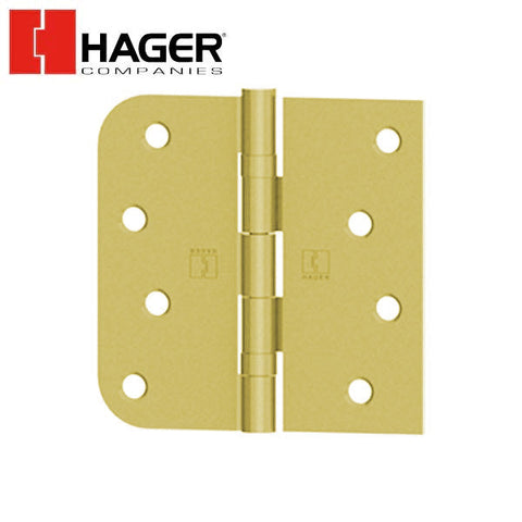 Hager - BB1817 - 5-Knuckle - Square Corner by 5/8" Radius - Ball Bearing With Fasteners - 4" x 4" - Optional Finish