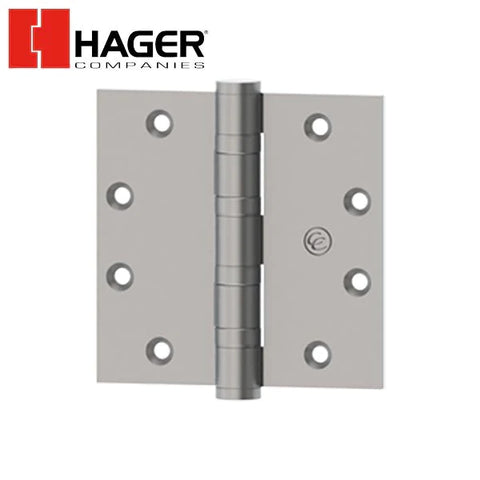 Hager - ECBB 1102 - Full Mortise - 5-Knuckle - Ball Bearing - Heavy Weight - 4.5" x 4.5" - Satin Chrome - Optional Pin Function