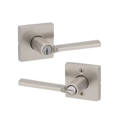 Kwikset - Lisbon Lever Set - Square Rose - Optional Finish - Keyed - SmartKey Technology  Grade 2 - UHS Hardware