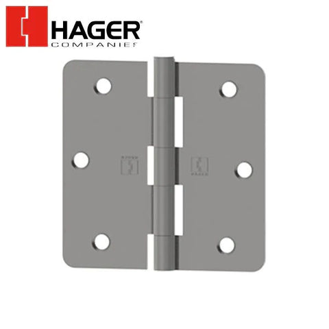 Hager - RC1741 - 5-Knuckle - Round Corner 1/4" Radius - Plain Bearing with Fasteners - 3.5" x 3.5" - Optional Finish