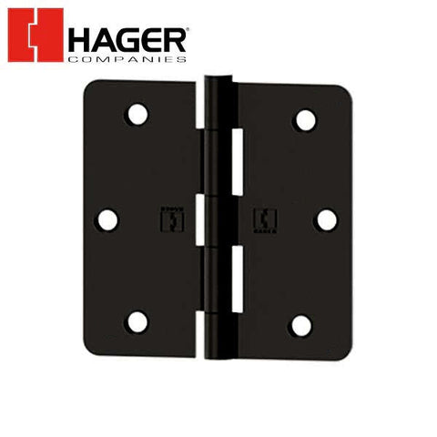 Hager - RC1741 - 5-Knuckle - Round Corner 1/4" Radius - Plain Bearing with Fasteners - 3.5" x 3.5" - Optional Finish