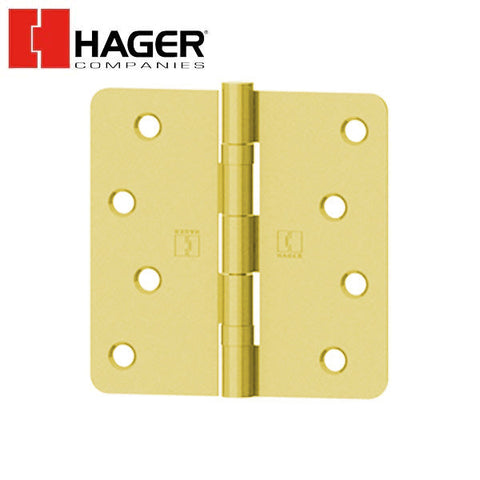 Hager - RCBB1741 - 5-Knuckle - Round Corner 1/4" Radius - Ball Bearing with Fasteners - Optional Size - Optional Finish