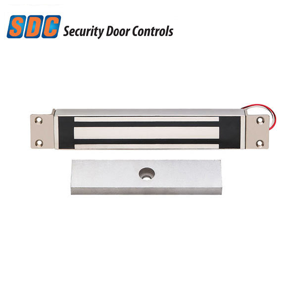 SDC - 1591U - Mortise Sliding Door Single Magnetic Lock - 850lbs. - 12/24VDC - Stainless Steel - Grade 1 - UHS Hardware