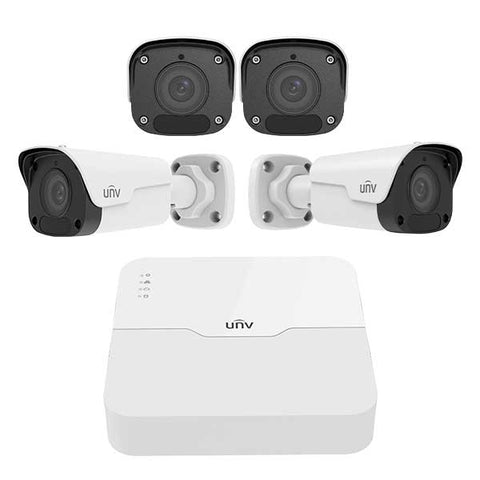 Uniview / Bundle: Network Video Recorder and 4 IP Cameras  / 4 PoE / 4 Channel / 4 MP / Bullet / UNV-04KIT2124 - UHS Hardware