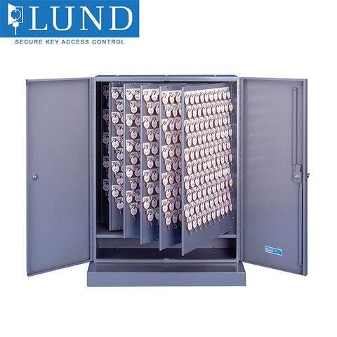 Lund - 1800 Series Wall Key Cabinet - Optional Tag System - Optional Capacity - 18 Gauge Steel - Grey Powder Coat Finish