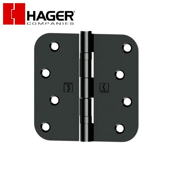 Hager - RCBB1842 - 5-Knuckle - Round Corner 5/8" Radius - Ball Bearing with Fasteners - 4" x 4" - Optional Finish - Optional Pin Function