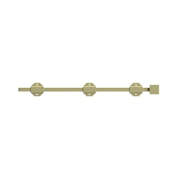 Deltana - 18" Modern Surface Bolt - Heavy Duty - Solid Brass - Optional Finish