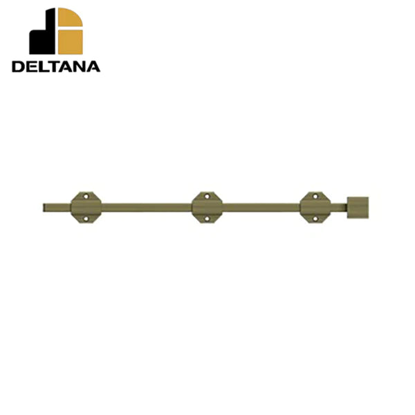 Deltana - 18" Modern Surface Bolt - Heavy Duty - Solid Brass - Optional Finish