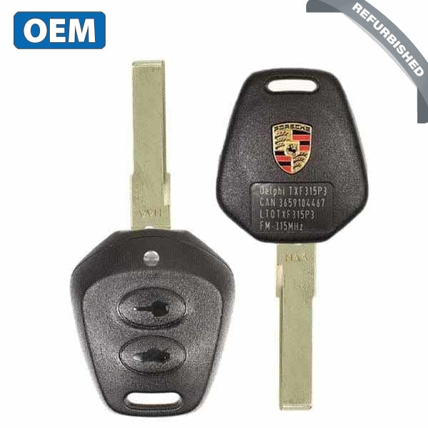 1998-2005 Porsche 911 Boxster / 2-Button Remote Head Key / PN: 986-637-243-04 / LTQTXF315P3 (OEM) - UHS Hardware