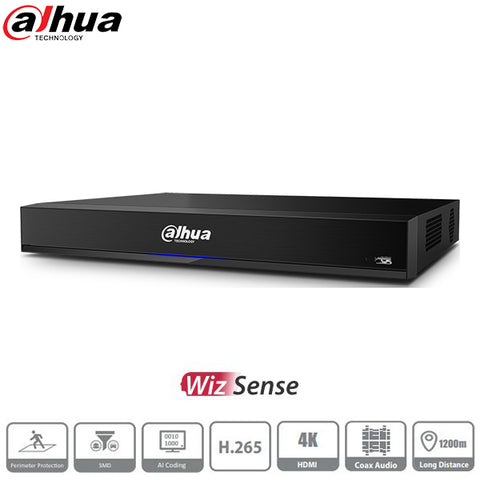 Dahua / HDCVI XVR+DVR / 8 Channels / Analytics + Penta-brid / 4K / 2TB HDD / DH-X82R2A2 - UHS Hardware