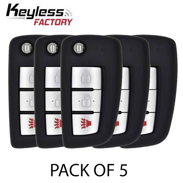 2014-2019 Nissan Rogue / 3-Button Flip Key / PN: 28268-4BA1A / CWTWB1G767 / (BUNDLE OF 5) (5xRFK-NIS-767) - UHS Hardware