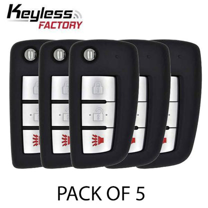 2014-2019 Nissan Rogue / 3-Button Flip Key / PN: 28268-4BA1A / CWTWB1G767 / (BUNDLE OF 5) (5xRFK-NIS-767) - UHS Hardware