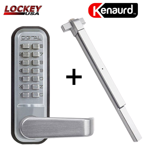 Lockey - 285-P Keyless Panic Trim - Medium Duty Lever with Passage & Heavy Duty Panic Bar (BUNDLE OF 2) - UHS Hardware