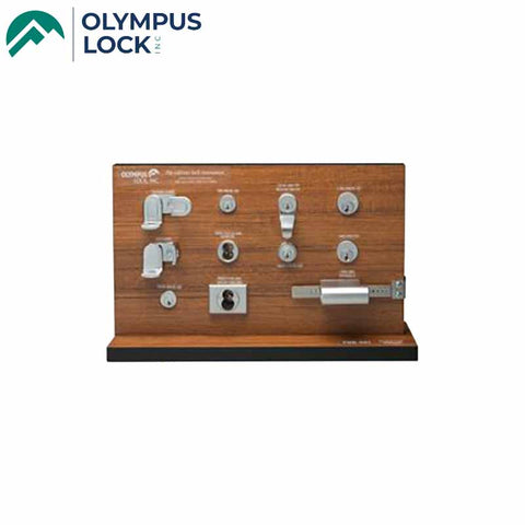 Olympus Lock - Display Board - Includes Large Pin, Small Pin, Interchangeable Core and Padlockable Cam Lock - UHS Hardware