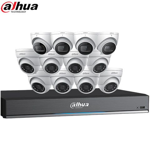 Dahua / HDCVI DVR Kit / 16 Channels /  8 x 5MP, and 4 x 4K Mini Eyeball / 4K / DH-C7168E124 - UHS Hardware