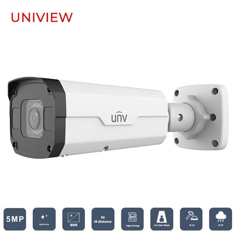Uniview / UNV / IP / 5MP / Bullet Camera / Motorized Varifocal / 2.7-13.5mm Lens / Outdoor / WDR / IP67 / IK10 / 50m Smart IR / Auto Focus / 3 Year Warranty / UNV-2325SB-DZK-I0 - UHS Hardware