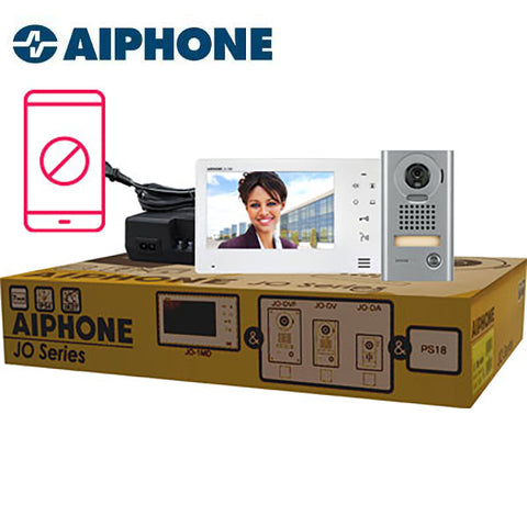 AIPHONE - Entry Security Intercom Box Set - Vandal Resistant - Surface Mount Door Station - 7" Display - Microphone & Camera - UHS Hardware