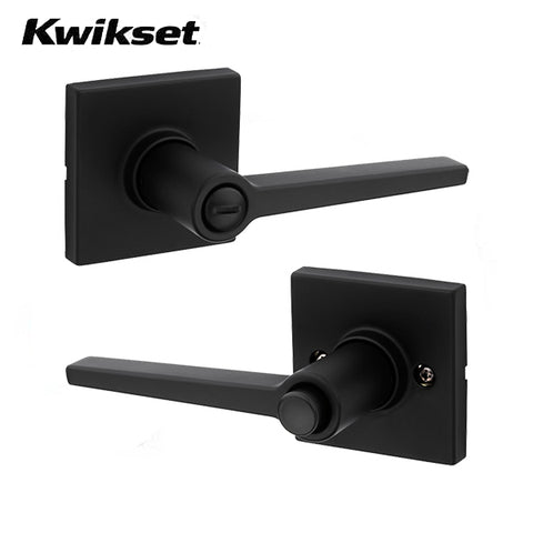 Kwikset - SL4000DAL - Daylon Lever Set - Square Rose - 514 - Satin Black Finish - Privacy - Grade 3 - UHS Hardware