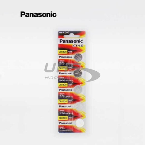 Panasonic CR1620 3V Lithium Battery 5-Pack - UHS Hardware