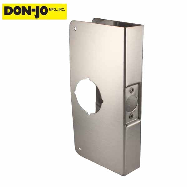 Don-Jo - Wrap Plate #2 - 2-3/8" - 1-3/4" Doors - Silver (2-S-CW) - UHS Hardware