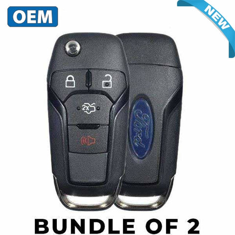 2 x 2013-2016 Ford Fusion / 4-Button Flip Key / PN: 164-R7986 / N5F-A08TAA (BUNDLE OF 2) - UHS Hardware