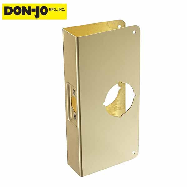 Don-Jo - Wrap Plate - #200 - 2-3/4" - Thicker Doors - Gold (200-PB-CW) - UHS Hardware