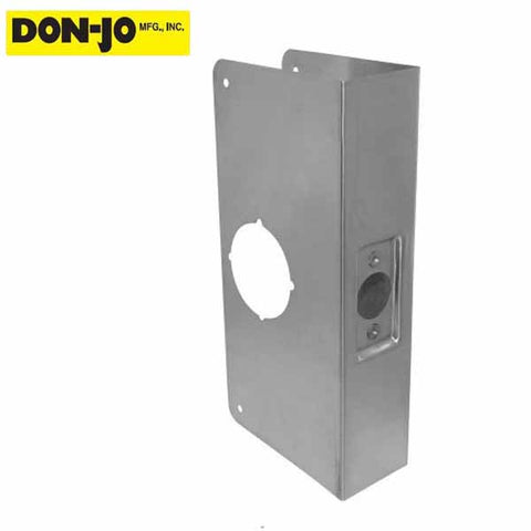 Don-Jo - Wrap Plate #12 - 2-3/4" - 1-3/4" Doors - Silver - 12-S-CW - UHS Hardware