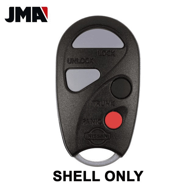 2000-2004 Nissan / 4-Button Keyless Entry Remote SHELL for NHVBU427 / NHVWBU43 (JMA) - UHS Hardware