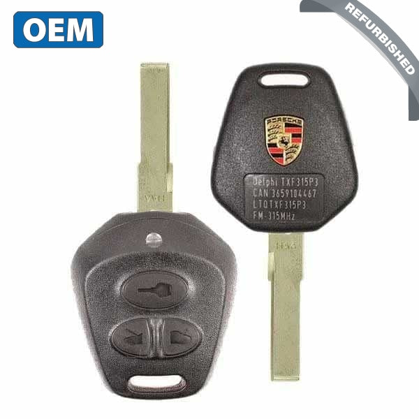 2001-2004 Porsche 911 Targa Boxster / 3-Button Remote Head Key / PN: 986-637-244-18 / LTQTXF315P3 (OEM) - UHS Hardware