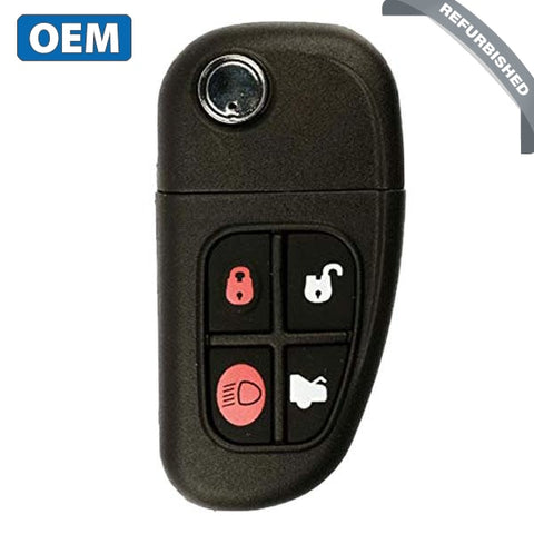 2003-2009 Jaguar / 4-Button Flip-Key / FO21 Tibbe / PN: C2C-24317 / CWTWB1U243 (OEM) - UHS Hardware