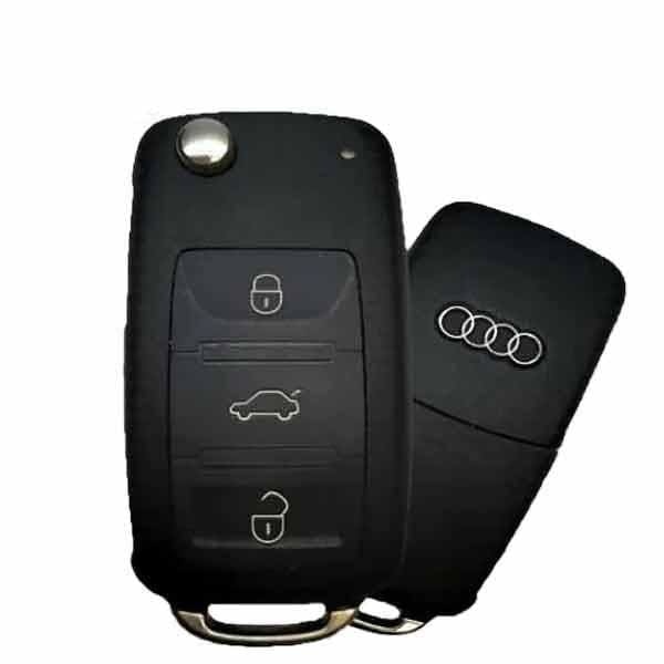 2003-2011 Audi A8 S8 Q6 Q7 / 4-Button Flip-Key Pn: 4Eo837220E Kr55Wk45032 (Oem) Flip Key