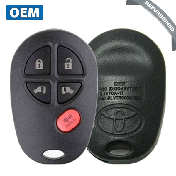 2004-2017 Toyota Sienna / 5-Button Keyless Entry Remote / PN: 89742-AE030 / GQ43VT20T (OEM) - UHS Hardware