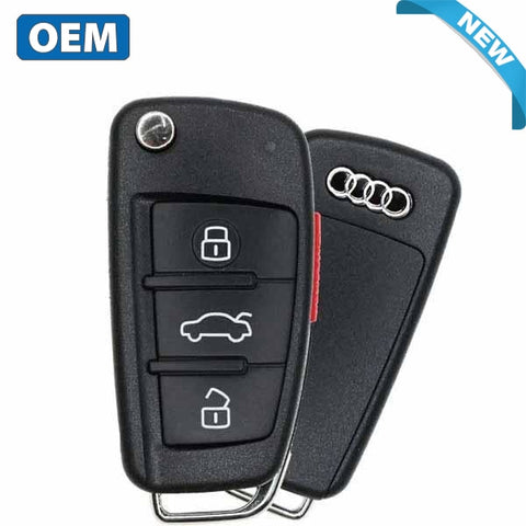2005-2010 Audi / 4-Button Flip Key / PN: 8P0 837 220E / NBG009272T (OEM) - UHS Hardware