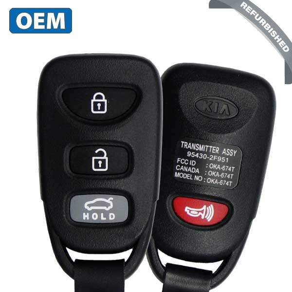 2007-2009 Kia Spectra / 4-Button Keyless Entry Remote / PN: 95430-2F951 / OKA-674T (OEM) - UHS Hardware